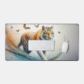 蝶のある虎 デスクマット (キーボード&マウス)