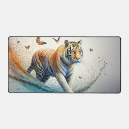 蝶のある虎 デスクマット