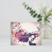 蝶のいる女性 ポストカード (スタンド正面)