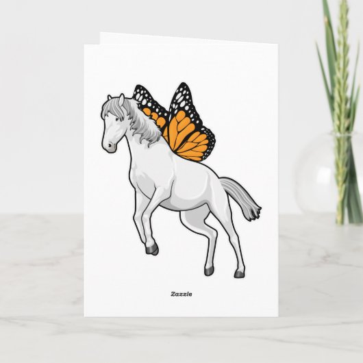 蝶のいる馬 カード (裏面)