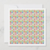 蝶のお洒落誕生日パーティーの招待 招待状 (裏面)