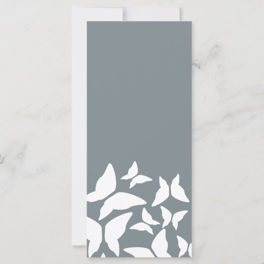 蝶のお祝いの写真 (裏面)