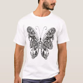 蝶のぬりえデザインTシャツ Tシャツ (正面)