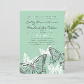 蝶のはっきりした結婚式招待状 招待状 (スタンド正面)