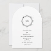 蝶のまわりに結婚式招待状 招待状 (正面)