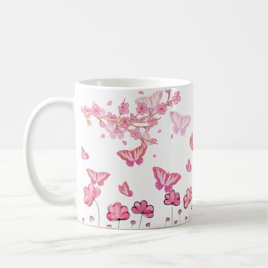 蝶のみミニマリストマグカップ | GZ係数フィット コーヒーマグカップ (左)