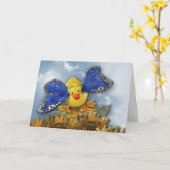 蝶のような浮遊物! カード (黄色い花)