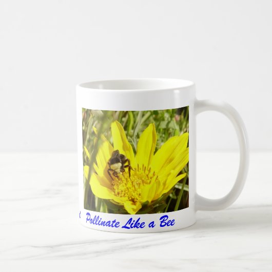 蝶のように浮かべ、蜂のように受粉して下さい コーヒーマグカップ (右)