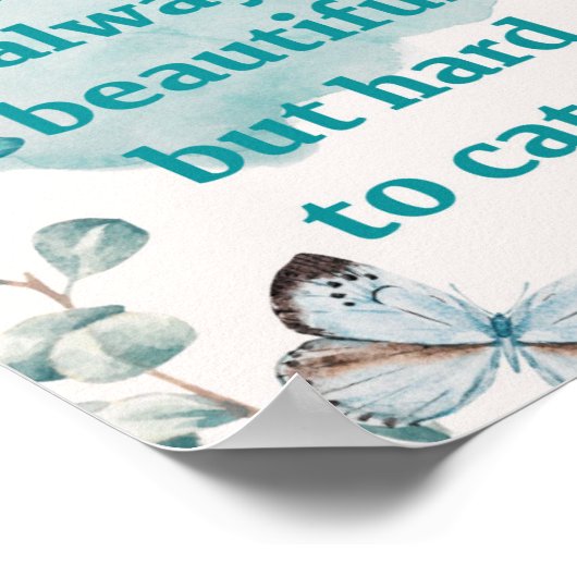 蝶のように、自分自身を愛しなさいやる気を起こさせる。 ポスター (角)