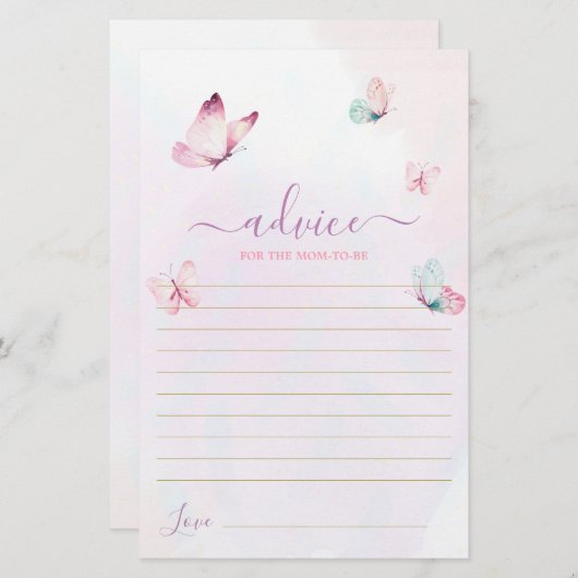 蝶のアドバイスママがカードになる (正面/裏面)