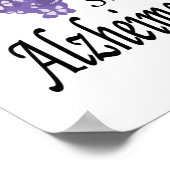 蝶のアルツハイマーのリボン ポスター (角)