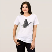 蝶のイラストが可愛いグラフィック トライブレンドＴシャツ (正面全面)