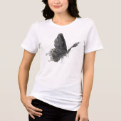 蝶のイラストが可愛いグラフィック トライブレンドＴシャツ (正面)