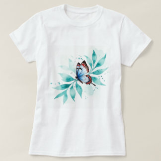 蝶のイラスト Tシャツ