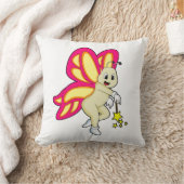 蝶のウィザードと魔法杖 クッション (ブランケット)