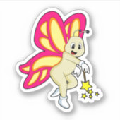 蝶のウィザードと魔法杖 シール (正面)