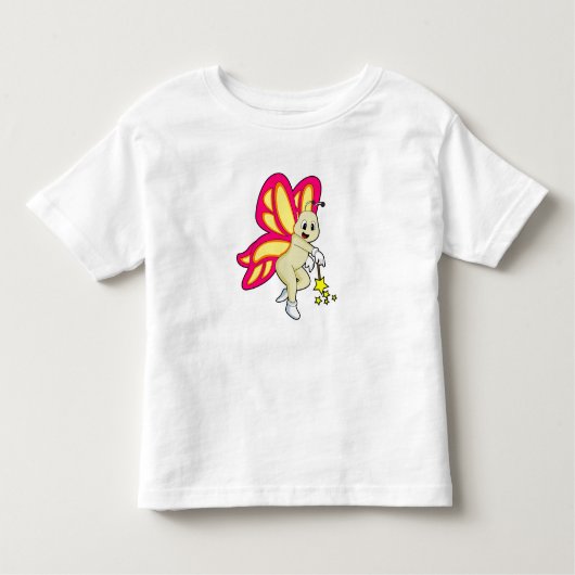 蝶のウィザードと魔法杖 トドラーTシャツ (正面)