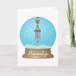 蝶のウインドチャイムスノウユニークマお洒落 カード