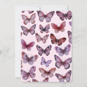 蝶のエレガントカスタムウェディング 招待状 (裏面)