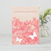 蝶のエレガント結婚式招待状 招待状 (スタンド正面)