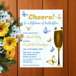 蝶のカクテル結婚パーティーの生涯 招待状
