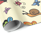 蝶のカタツムリ昆虫Thunder_Cove ラッピングペーパー (ロールコーナー)