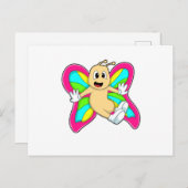 蝶のカラフルな ポストカード (正面/裏面)