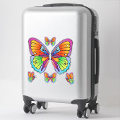 蝶のカラフルカスタムカットのビニールのシール シール (スーツケース)