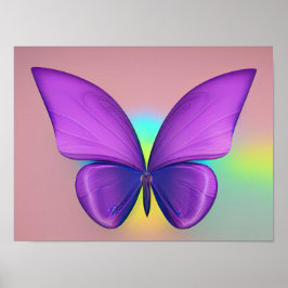 蝶のカラフルポスター ポスター