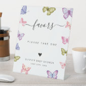 蝶のカラフル好意サイン 台座サイン (インサイチュ)