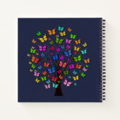 蝶のカラフル木の夢 ノートブック (裏面)