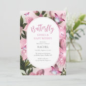 蝶のキスとウィズベビーシャワー招待状 招待状 (スタンド正面)