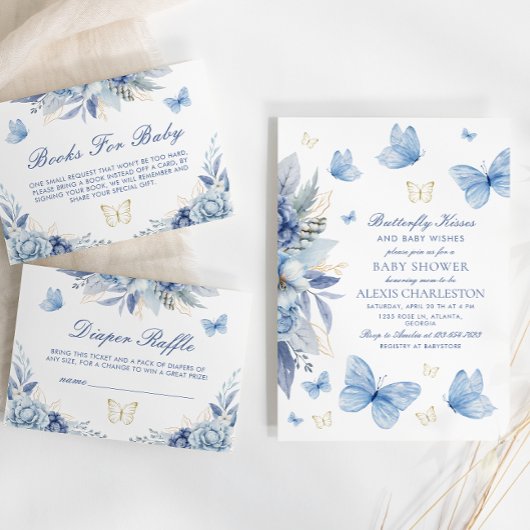 蝶のキスとベビーは本にベビーを願う エンクロージャーカード