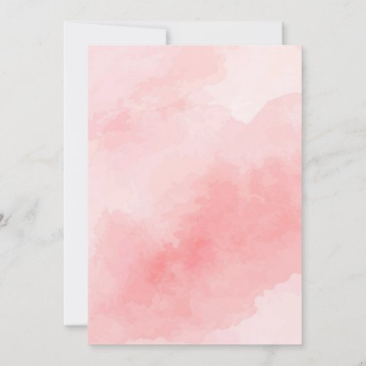 蝶のキスとベビーは赤ちゃんシャワーを願う 招待状 (裏面)