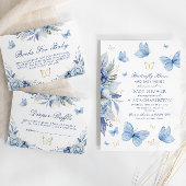 蝶のキスとベビーウィッシュおむつラッフル エンクロージャーカード