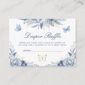 蝶のキスとベビーウィッシュおむつラッフル エンクロージャーカード (正面)