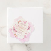 蝶のキスとベビーウィッシュガールベイビーシャワー フェイバータグ (インサイチュ)