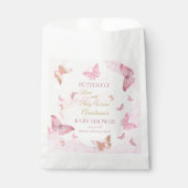 蝶のキスとベビーウィッシュガールベイビーシャワー フェイバーバッグ (正面)