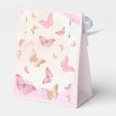 蝶のキスとベビーウィッシュガールベイビーシャワー フェイバーボックス (裏面サイド)