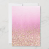 蝶のキスとベビーウィッシュガールベイビーシャワー 招待状 (裏面)