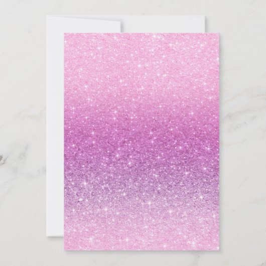 蝶のキスとベビーウィッシュガールベイビーシャワー 招待状 (裏面)