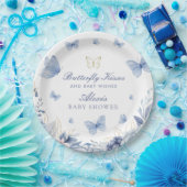 蝶のキスとベビーウィッシュボーイベビーシャワー ペーパープレート (パーティー)