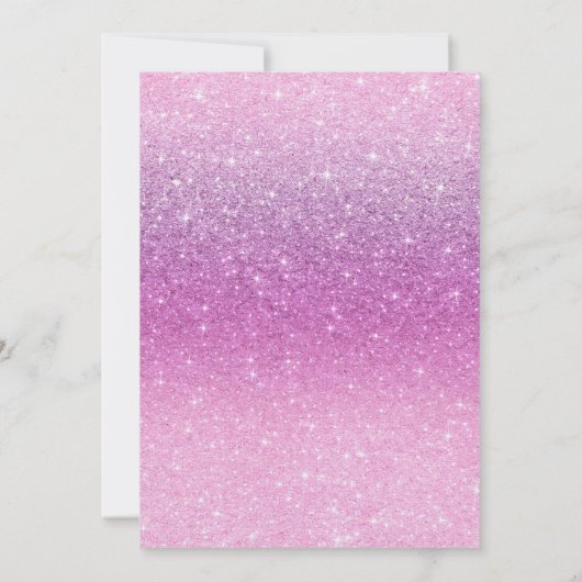 蝶のキスとベビーウィッシュ女の子ベビーシャワー 招待状 (裏面)