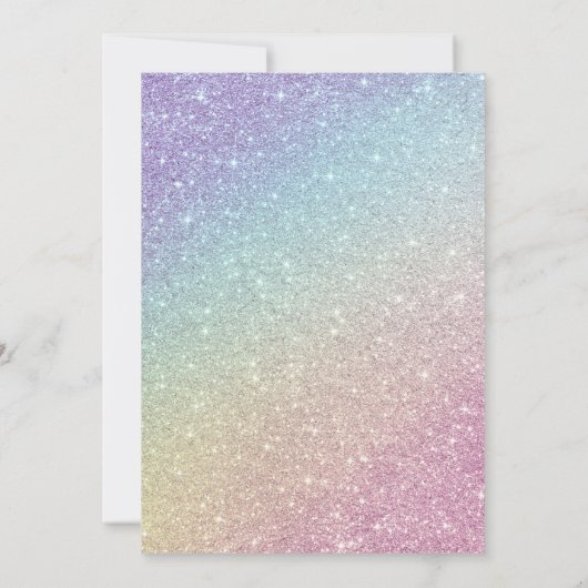 蝶のキスとベビーウィッシュ女の子ベビーシャワー 招待状 (裏面)