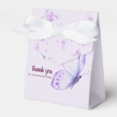 蝶のキスとベビーウィッシュ | ベビー紫 フェイバーボックス (正面サイド)