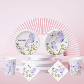 蝶のキスとベビーウィッシュ | 紫の蝶 紙コップ