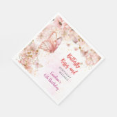 蝶のキスと誕生日の願い スタンダードランチョンナプキン (角)