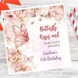 蝶のキスと誕生日の願い スタンダードランチョンナプキン