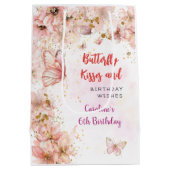 蝶のキスと誕生日の願い ミディアムペーパーバッグ (裏面)