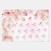 蝶のキスと誕生日の願い ラッピングペーパーシート (正面3)